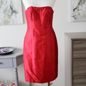 Kay Unger New York Silk Strapless Cocktail Mini Dress size 6